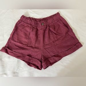 NWT Sienna Sky Juniors Shorts Magenta Cuffed Elastic Waist Pullon Leg Size M